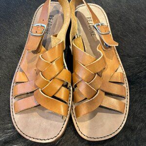 RE/DONE 90s fisherman leather sandals womens brown size 39 new not in box